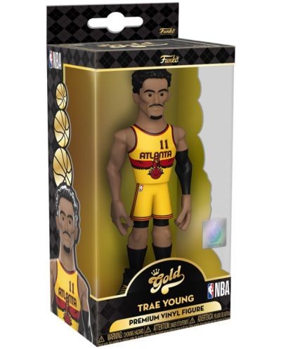 Statuetă Funko Gold Sports: Basketball - Trae Young (Atlanta Hawks), 13 cm - 3