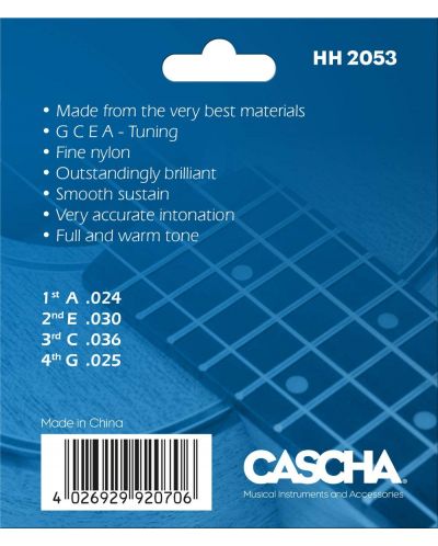 Corzi pentru ukulele Cascha - HH 2053, transparente - 2