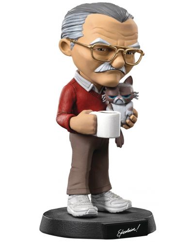 Figurină Iron Studios Icons: Stan Lee - Stan Lee with Grumpy Cat, 14 cm - 1