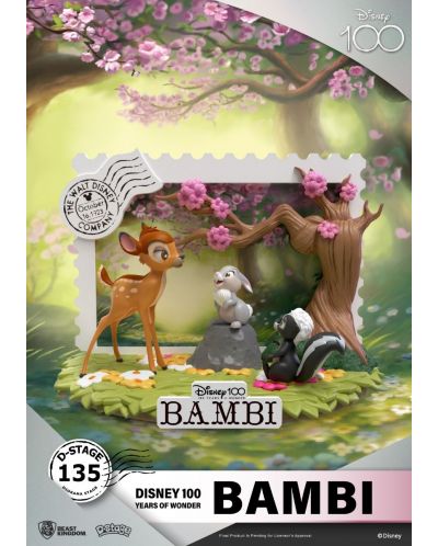 Statuetă Beast Kingdom Disney: Bambi - Diorama (100th Anniversary), 12 cm - 3