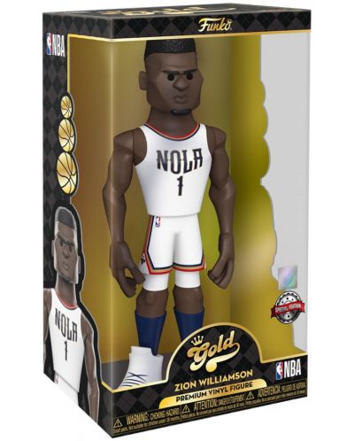 Statuetă Funko Gold Sports: Basketball - Zion Williamson (New Orleans Pelicans), 30 cm - 3
