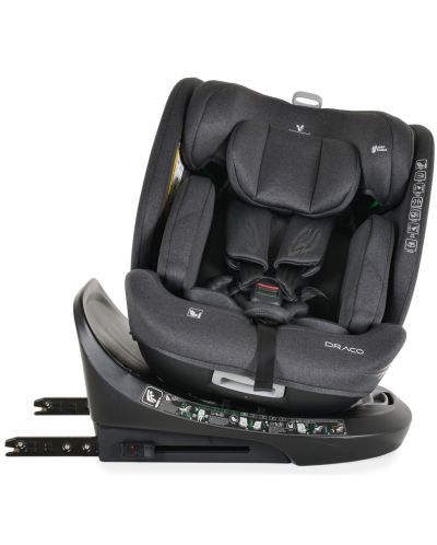 Scaun auto Cangaroo - Draco, 360°, I-Size, IsoFix, 40-150 cm, negru - 3