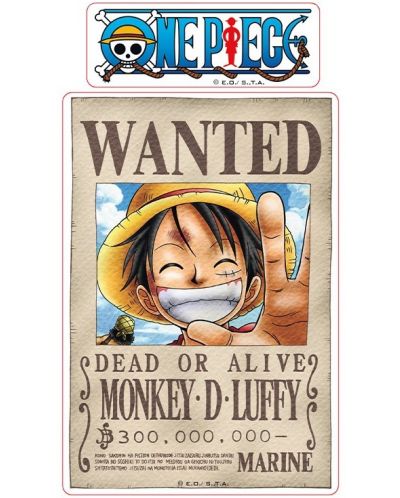 Autocolante ABYstyle Animation: One Piece - Luffy & Zoro Wanted Posters - 2