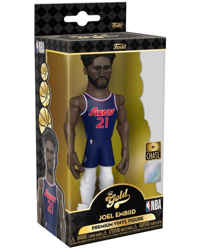 Statuetă Funko Gold Sports: Basketball - Joel Embiid (Philadelphia 76ers) (Ce'21), 13 cm - 5