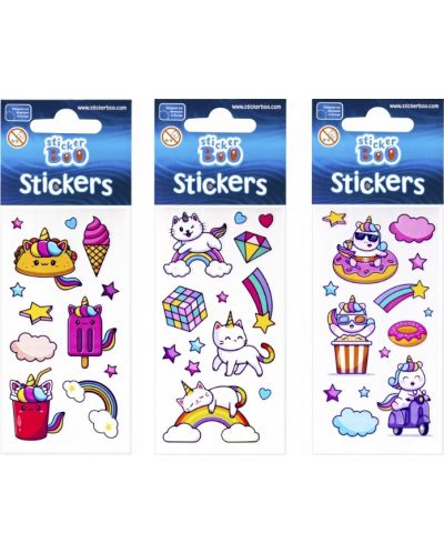 Stickere Sticker Boo - unicorni, sortiment - 1