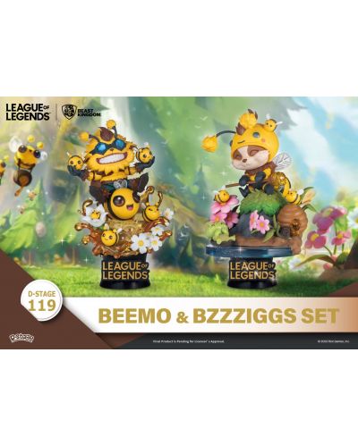 Statuetâ  Beast Kingdom Games: League of Legends - Beemo & BZZZiggs, 15 cm - 10