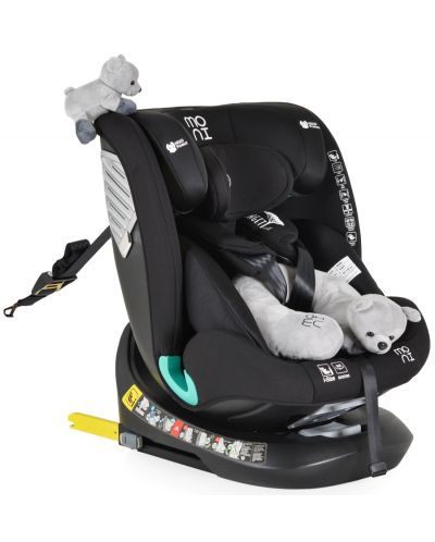 Scaun de masă pentru copii Moni - Serengeti, IsoFix, I-Size, 40-150 cm, negru - 1