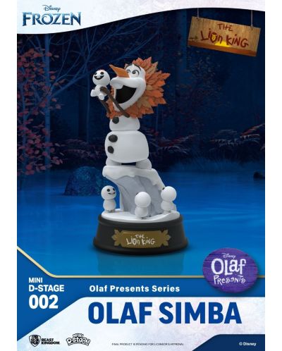 Statuetă Beast Kingdom Disney: Frozen - Olaf (Olaf Presents: The Lion King), 10 cm - 2