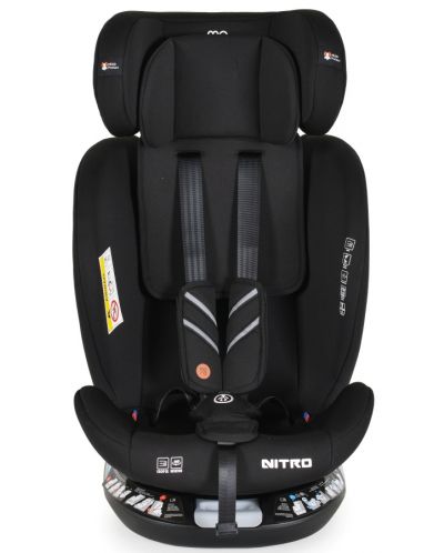 Scaun auto Moni - Nitro, IsoFix, i-Size, 40-150 cm, negru - 3