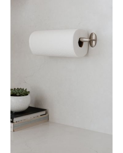 Suport pentru hârtie de bucătărie Umbra - Stream, pentru montaj pe perete, argintie - 5