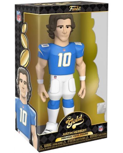 Statuetă Funko Gold Sports: NFL - Justin Herbert (Los Angeles Chargers), 30 cm - 3