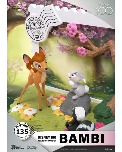 Statuetă Beast Kingdom Disney: Bambi - Diorama (100th Anniversary), 12 cm - 6