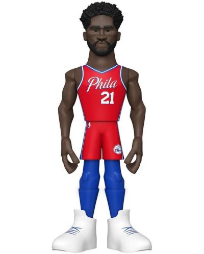 Statuetă Funko Gold Sports: Basketball - Joel Embiid (Philadelphia 76ers) (Ce'21), 13 cm - 1