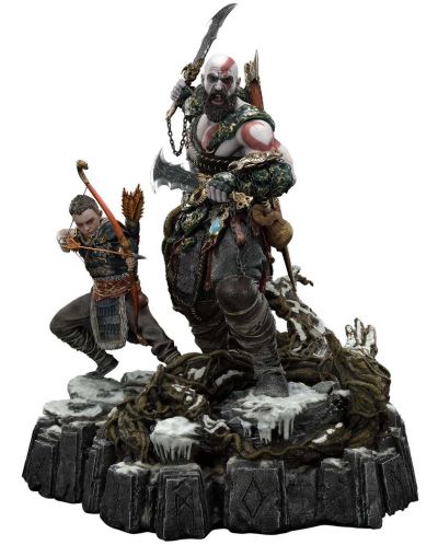 Statueta Prime 1 Games: God of War - Kratos & Atreus (Deluxe Version), 72 cm - 1