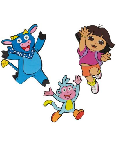 Decor de perete Nickelodeon - Exploratoarea Dora, 3 piese - 1