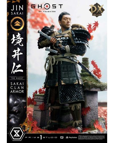 Figurină Prime 1 Games: Ghost of Tsushima - Jin Sakai (Sakai Clan Armor) (Deluxe Bonus Version), 60 cm - 5