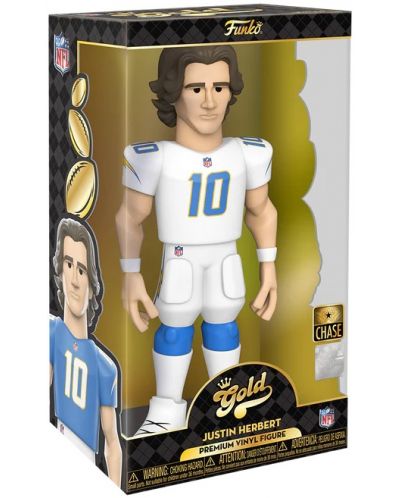 Statuetă Funko Gold Sports: NFL - Justin Herbert (Los Angeles Chargers), 30 cm - 5