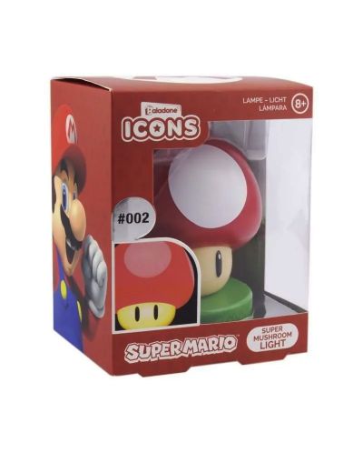 Mini lampa Paladone Nintendo Super Mario - Super Mushroom Icon - 3