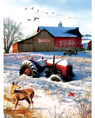 Puzzle SunsOut de 1000 piese - Greg Giordano, Tractor on the Farm - 1