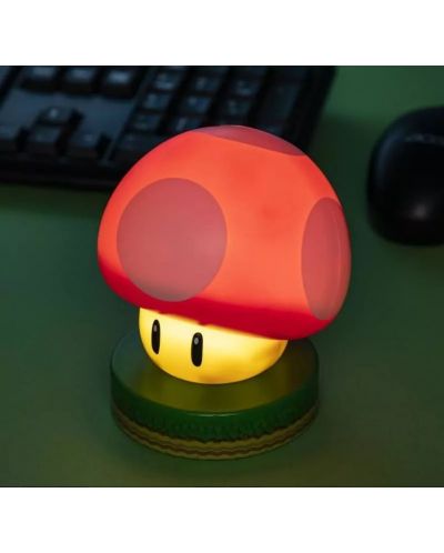 Mini lampa Paladone Nintendo Super Mario - Super Mushroom Icon - 4