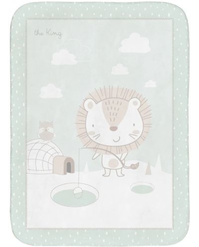Pătură super moale pentru copii KikkaBoo - Jungle King, 80 x 110 cm - 1