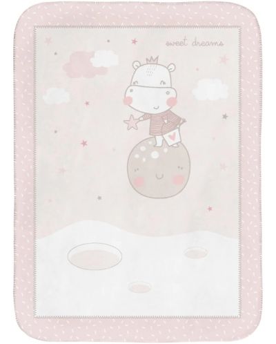 Pătură super moale pentru copii KikkaBoo - Hippo Dreams, 80 x 110 cm	 - 1