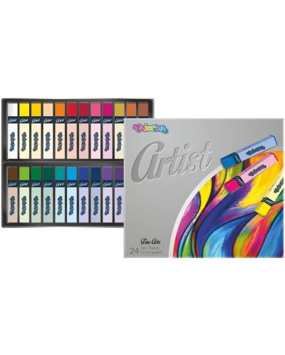 Set pasteluri uscate Colorino Artist - 24 culori - 1