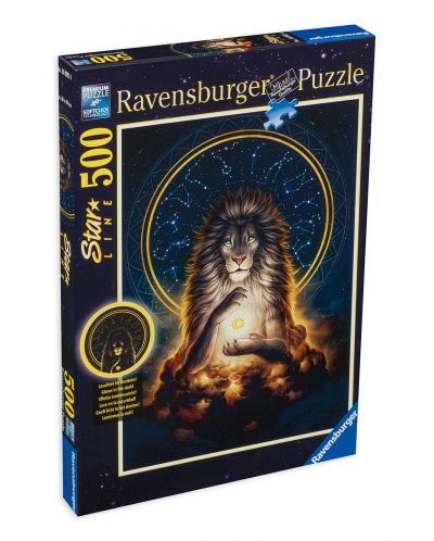 Puzzle luminos Ravensburger cu 500 de piese - Leu luminos - 1
