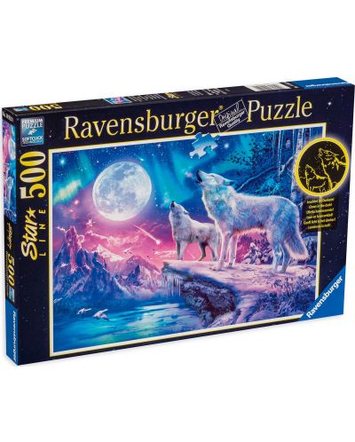 Puzzle luminos Ravensburger de 500 de piese - Lupi - 1