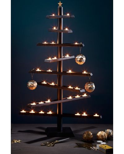 Suport de lumânări pentru bradul de Crăciun Philippi - Soho, 20 x 62 x 100 cm, negru - 2
