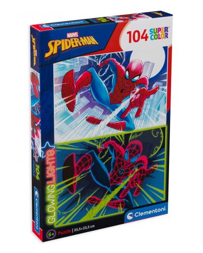 Puzzle Clementoni luminos din 104 piese - Spider-Man - 1