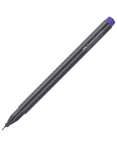 Fineliner Faber-Castell Grip - Mov inchis, 0.4 mm - 2