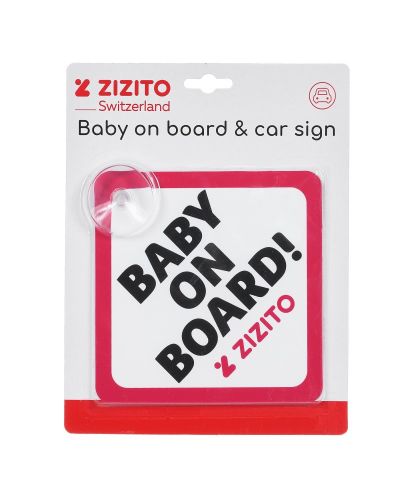 Plăcuța pentru mașină Zizito - Bebelușul în mașină - 1