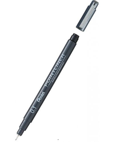 Fineliner Pentel Pointliner - 0.1 mm, negru - 1
