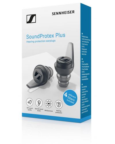 Dopuri de protecție auditivă Sennheiser - Sound Protex Plus, gri	 - 5