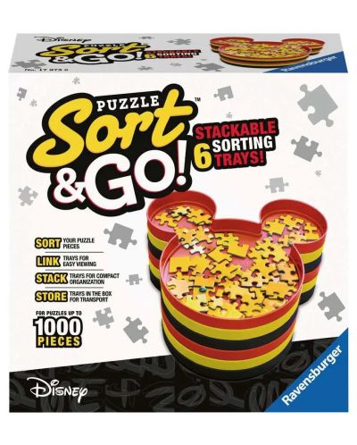 Tăvițe de sortare puzzle Ravensburger - Mickey Mouse Sort & Go - 1