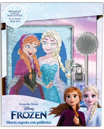 Jurnalul secret Disney - Frozen,  cu paiete și un stilou - 1