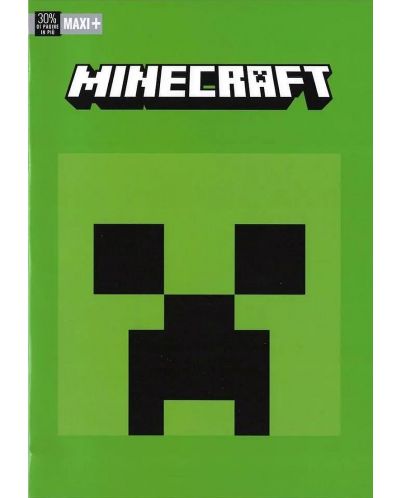 Caiet școlar Minecraft Pixel - A4, 50 de coli, rânduri largi, sortiment - 3