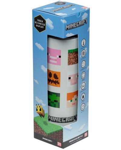 Termos cu termometru digital Puckator - Minecraft Faces, 450 ml - 7