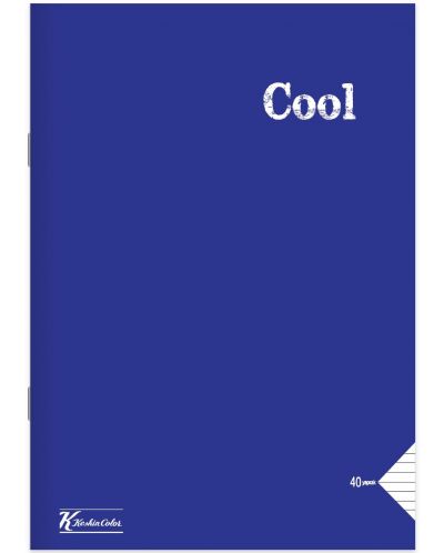 Caiet Keskin Color - Cool, A4, 80 de foi, rânduri largi, asortiment - 6