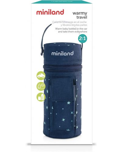 Cutie termică cu duză pentru mașină Miniland - Warmy Travel, albastru - 3