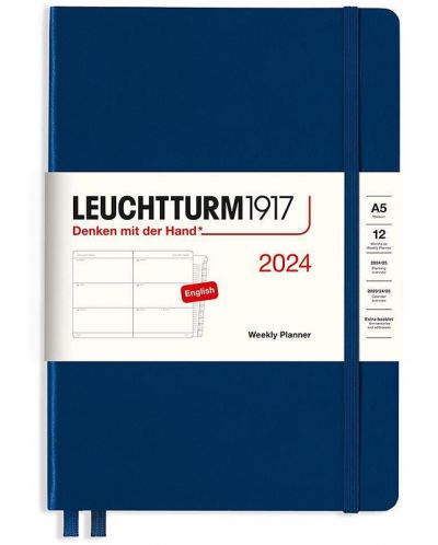 Carnet de notițe Leuchtturm1917 Weekly Planner  - A5, albastru închis 2024 - 1