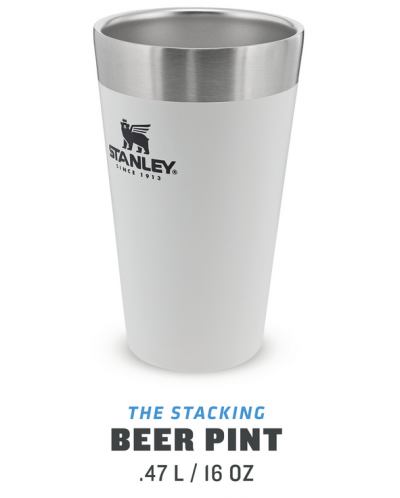 Cupa Termo pentru bere  Stanley - The Stacking,  alba, 0.47 L - 2