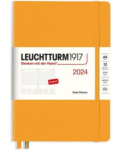 Carnet de notițe  Leuchtturm1917 Daily Planner - А5, portocaliu, 2024 - 1