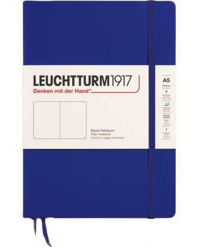 Caiet Leuchtturm1917 New Colours - A5, pagini albe, Ink, copertă tare - 1