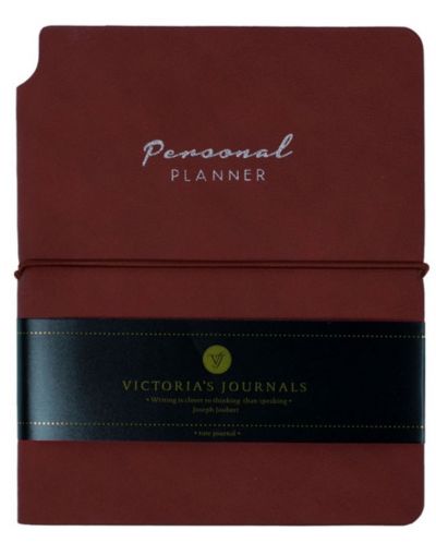 Caiet Victoria's Journals Kuka - Burgund, copertă plastică, 96 de foi, format A6 - 1