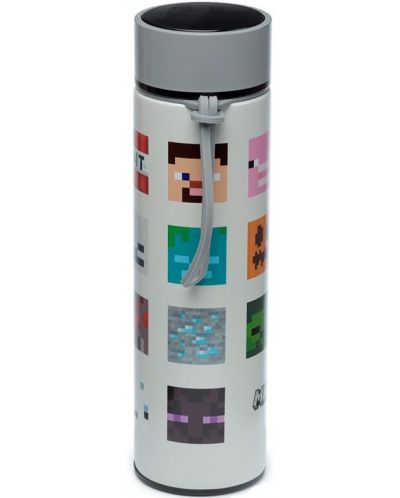 Termos cu termometru digital Puckator - Minecraft Faces, 450 ml - 4