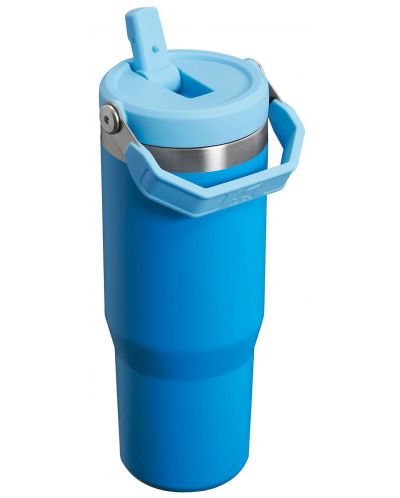 Cană termică Stanley The IceFlow - Flip Straw, Azure, 890 ml