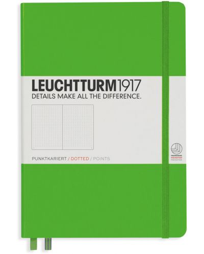 Agenda Leuchtturm1917 - А5, pagini punctate, Fresh Green - 1