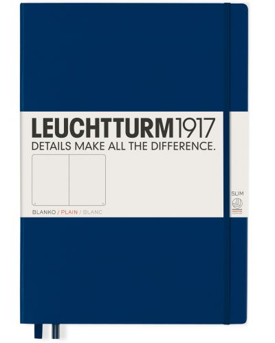 Agenda Leuchtturm1917 Master Slim - А4+, pagini albe, Navy - 1